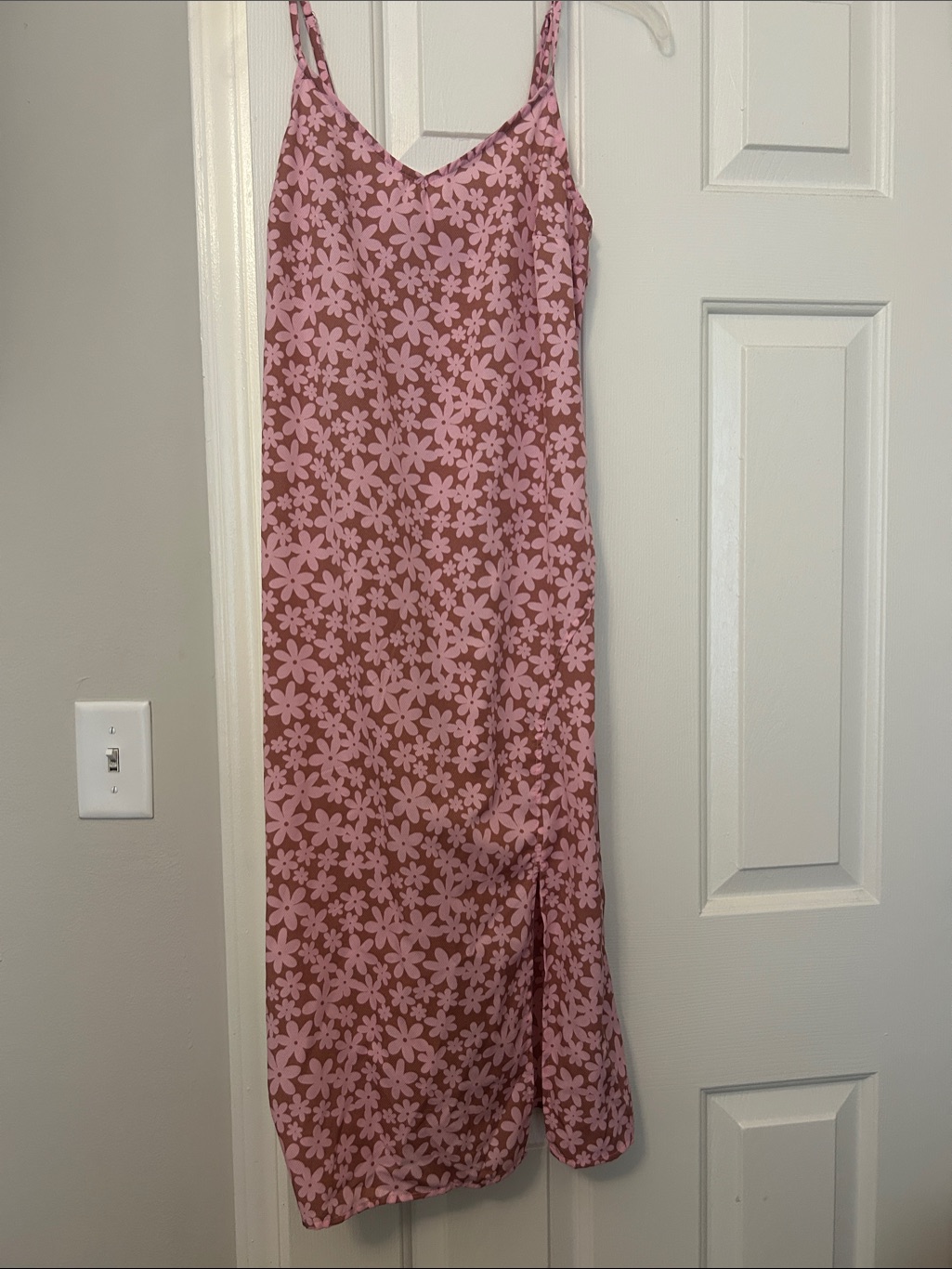 Emerald Sundae Pink And Brown Floral Dress